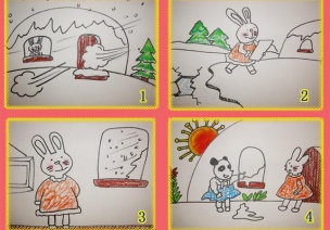 中班语言教案：看图讲述《小兔家的窗》